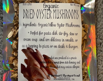 Organic Dried Oyster Mushrooms