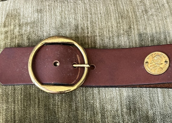 20%off-Brown Leather BELT Gold Coins NAPOLEON & B… - image 4
