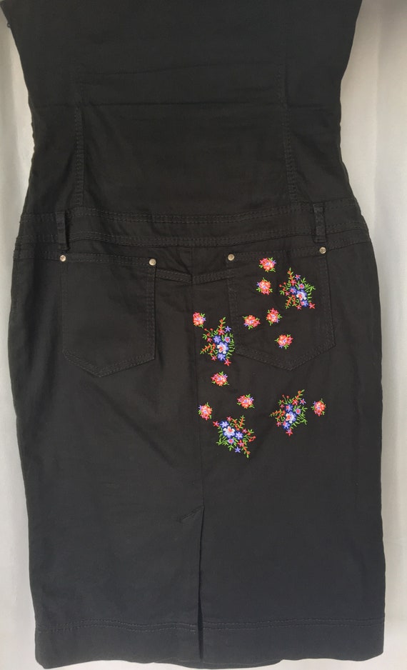 SALE GIANFRANCO FERRE Black Embroidered Vintage S… - image 7