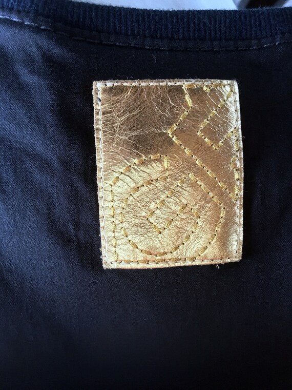 SALE GIANFRANCO FERRE Black Embroidered Vintage S… - image 9