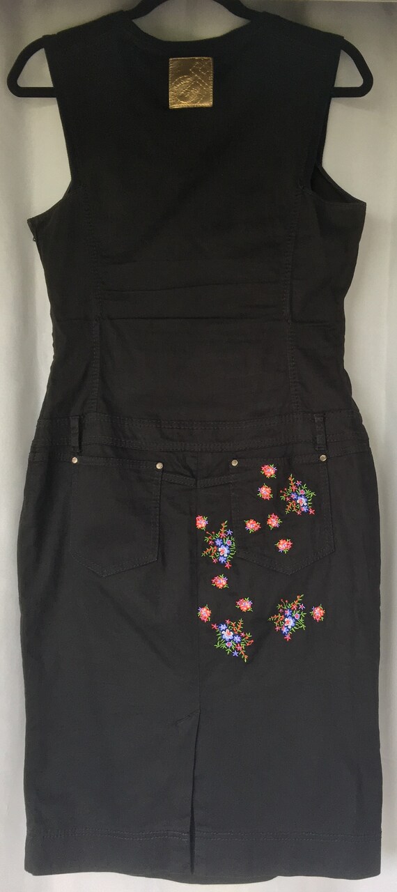 SALE GIANFRANCO FERRE Black Embroidered Vintage S… - image 3