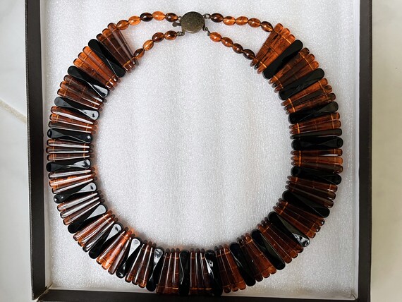 ART DECO Lucite  Choker NECKLACE - image 1