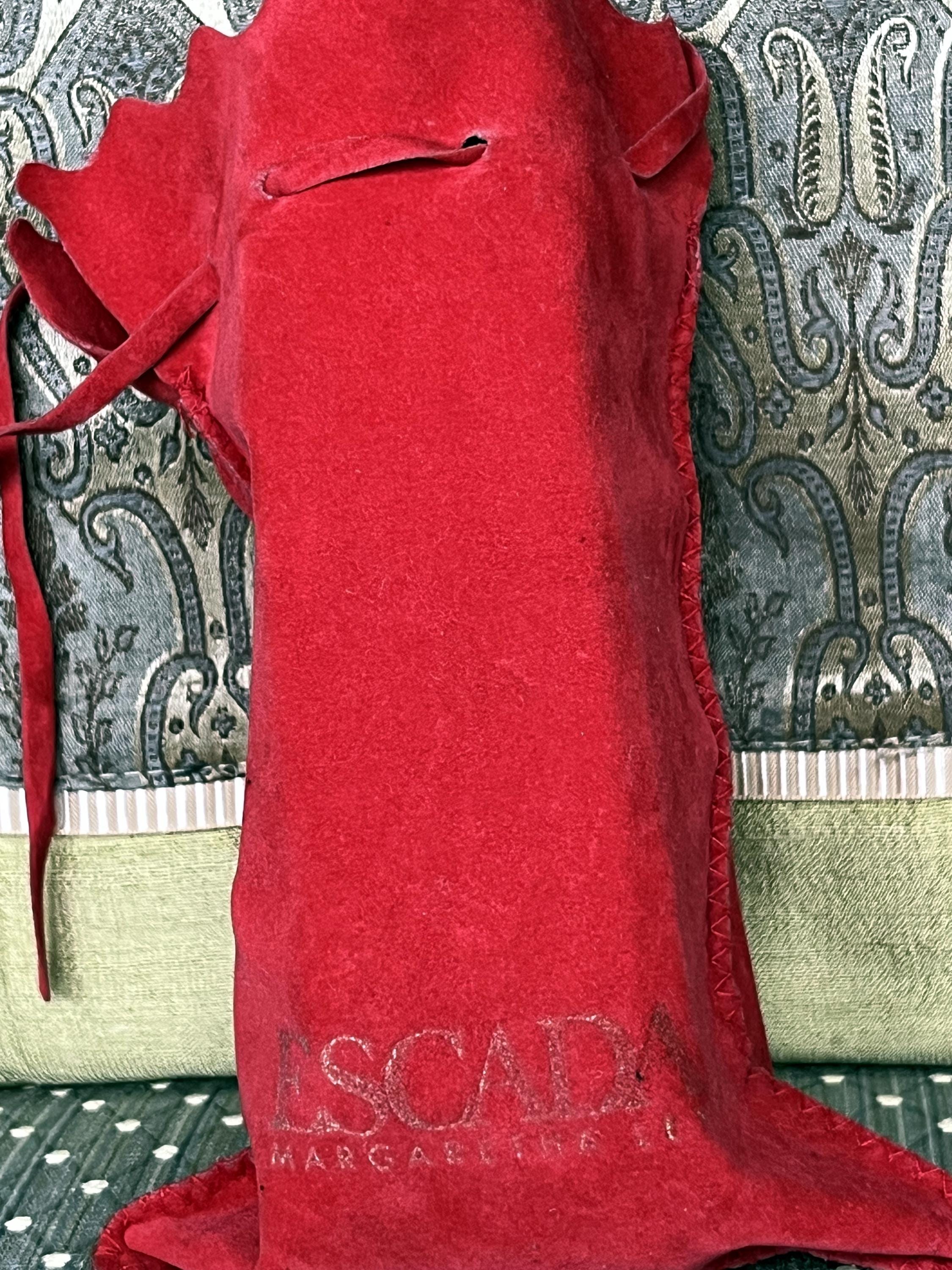 VINTAGE Escada Burnt Orange Suede Belt with Tortoiseshell Hardware Vintage Escada Leather and Gold Belt Sz 36 - Etsy main image 4