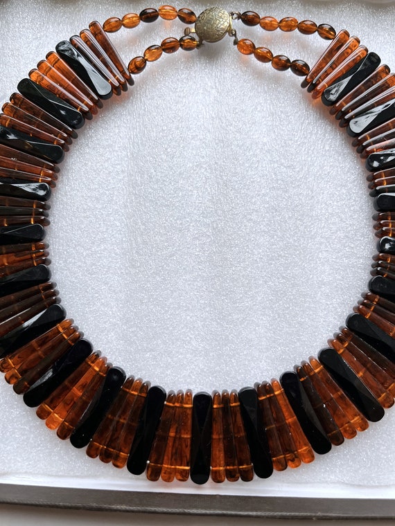 ART DECO Lucite  Choker NECKLACE - image 3