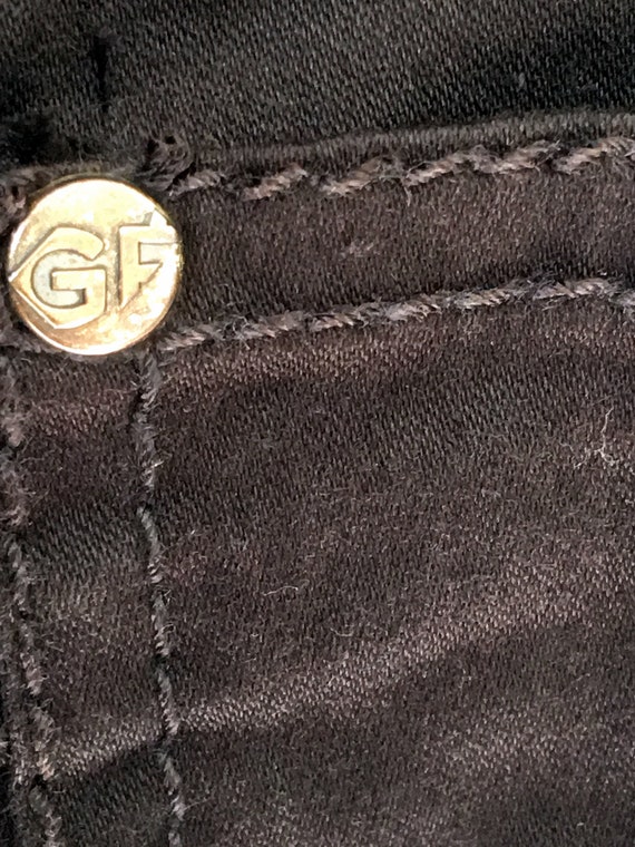 SALE GIANFRANCO FERRE Black Embroidered Vintage S… - image 10