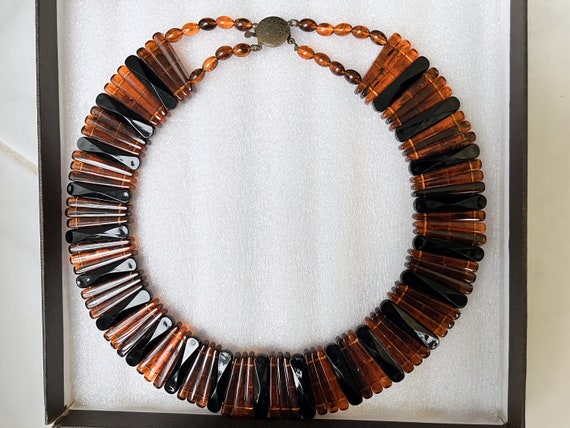 ART DECO Lucite  Choker NECKLACE - image 5