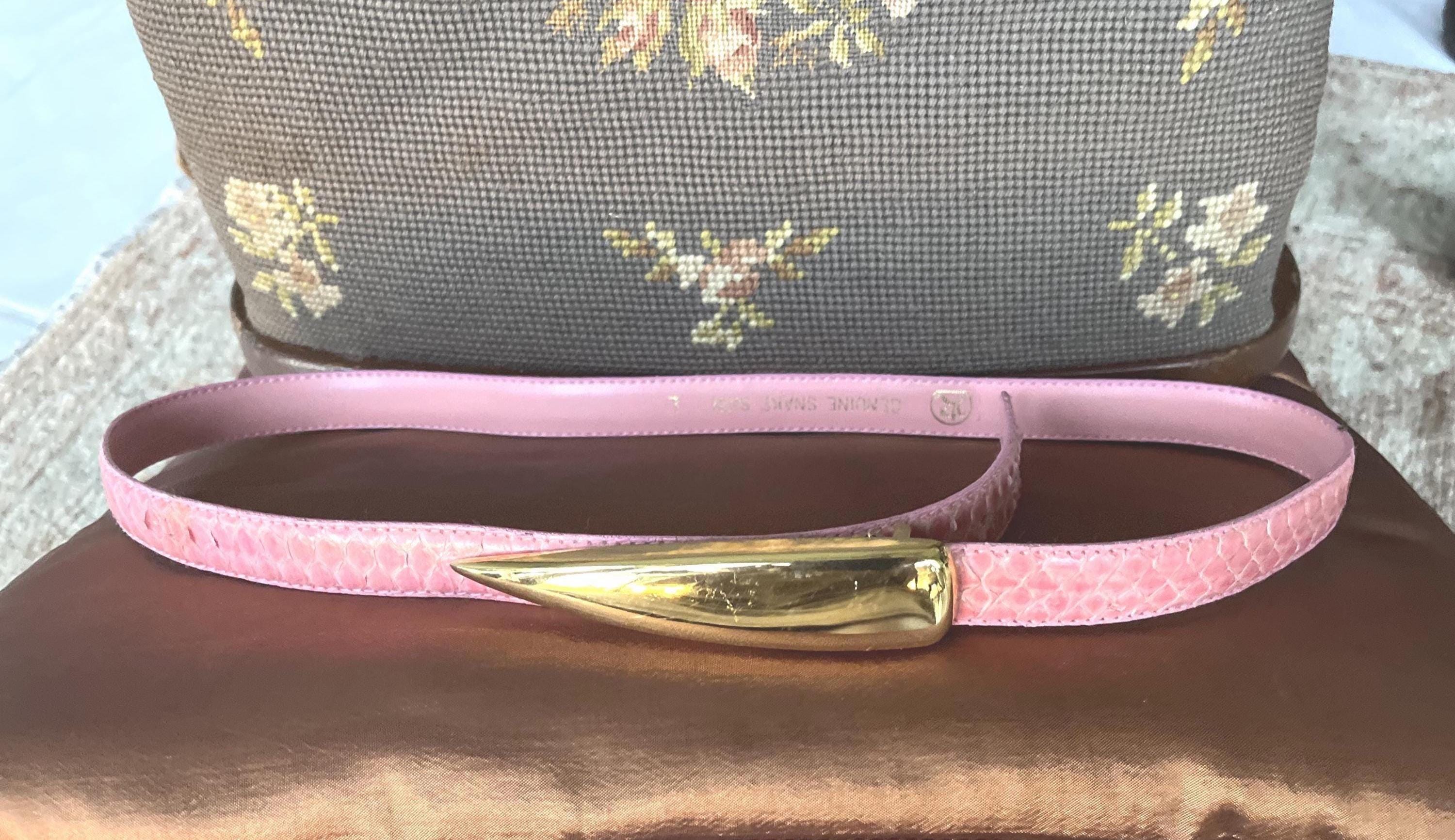 ??SHINY GOLD PINK SNAKE BELT RA_2022_W_FOXTROT_NS_ROLL.jpg?  main image 2