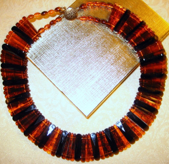 ART DECO Lucite  Choker NECKLACE - image 6