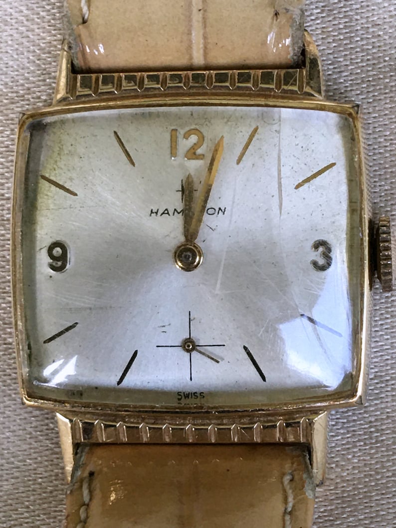 hamilton 10k rgp bezel stainless back