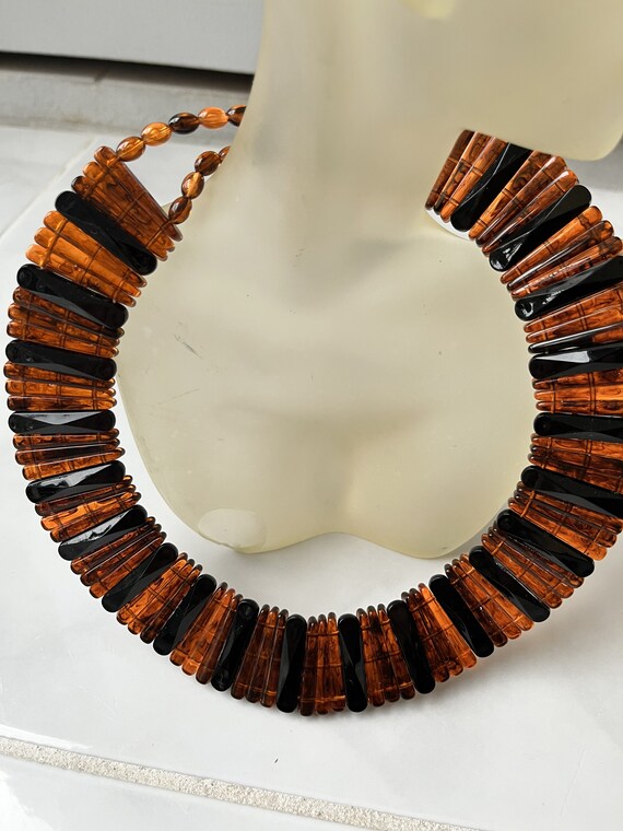 ART DECO Lucite  Choker NECKLACE - image 2