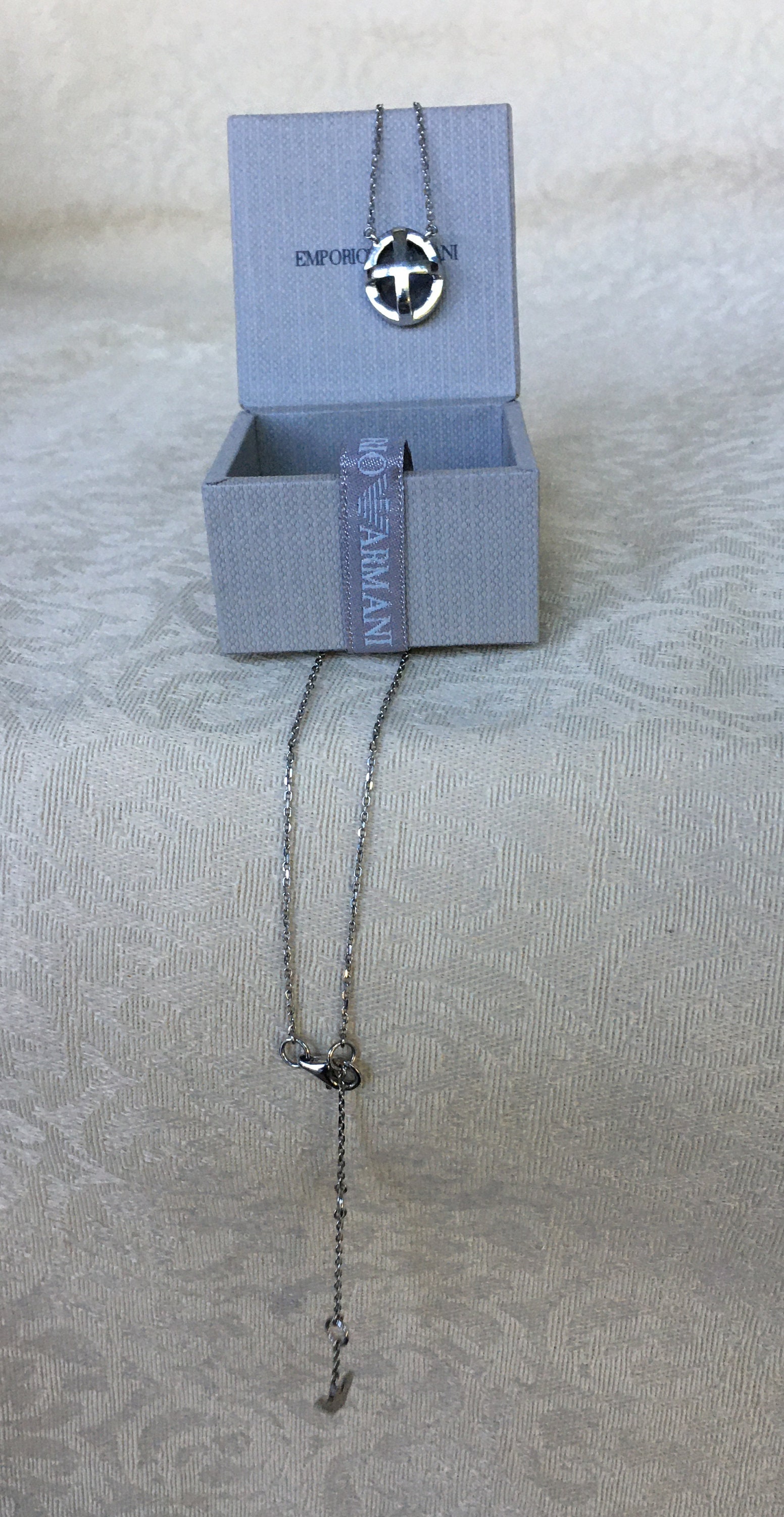 Armani Emporio STERLING NECKLACE With SMOKYQUARTZ Etsy