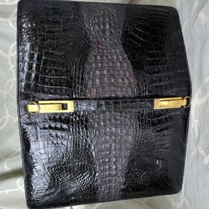 3 in 1- Designer custom-made CROCO LEATHER clutch-handbag- shoulder BAG
