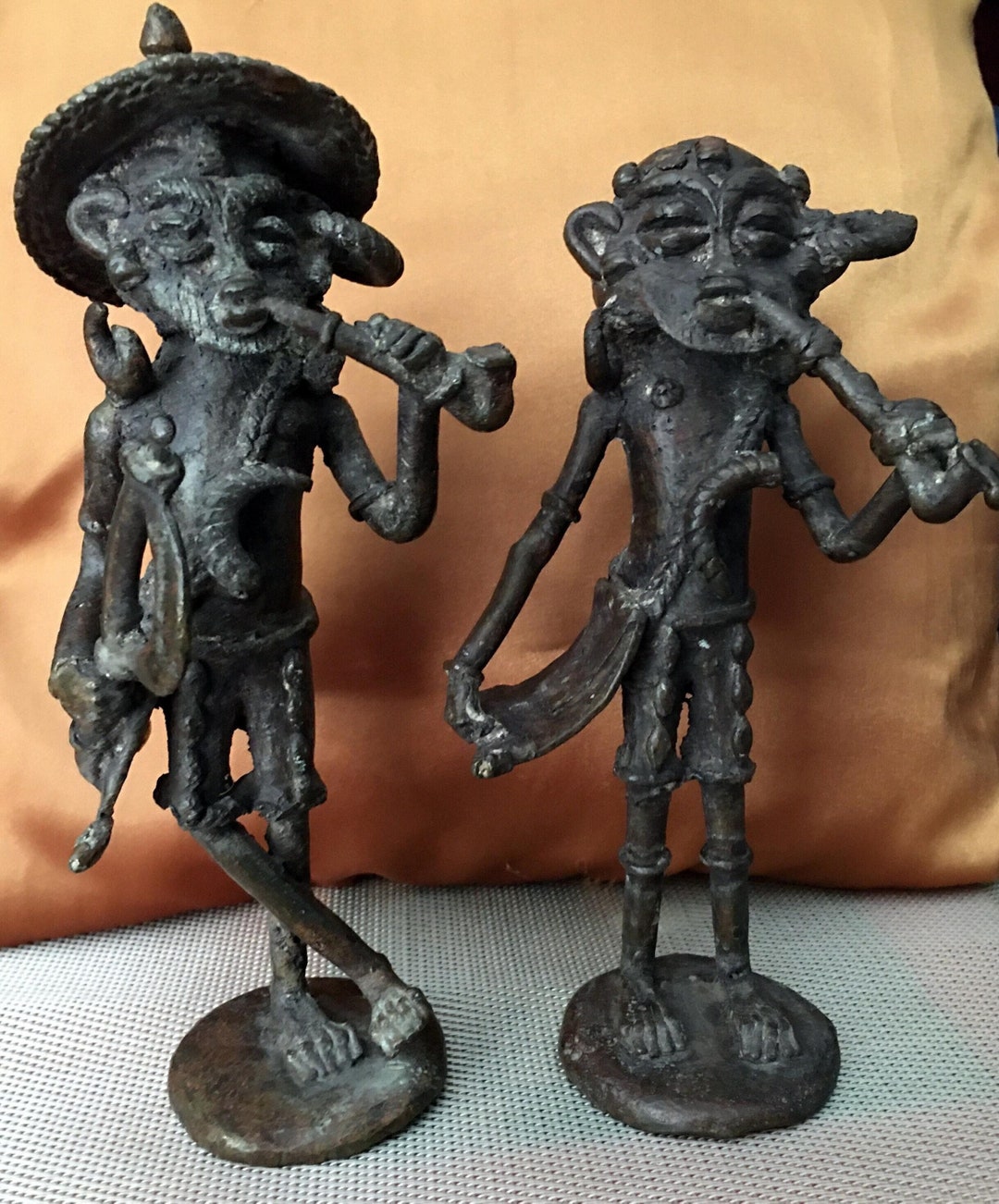 50off- Antique Collectible Rarity: Lot of Two SINGERIE BRONZE FIGURINES ...