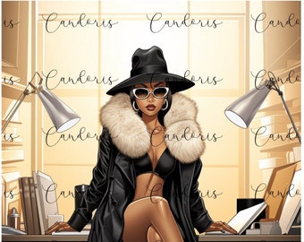 Black Coat DIVA Black WOMEN Picture PNG In Sublimation Design For Diva Lovers, Clear Path1 Trending Digital Pride