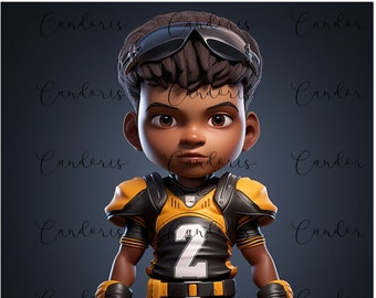 Black Male Digital Download PNG, Sports, Football Champ Sports PNG - Clear Path1 Digital Download