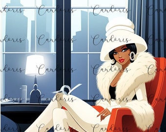 White Coat DIVA Black WOMEN Picture Png In Sublimation Design For Diva Lovers, Clear Path1 Trending Digital Pride