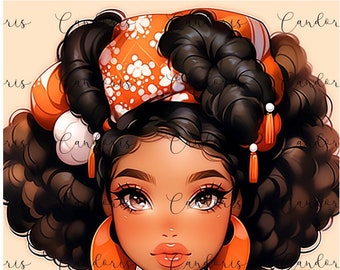 Diva Black Girl PNG Digital Download Floral Diva3 PNG - Clear Path1 Trending Digital Pride