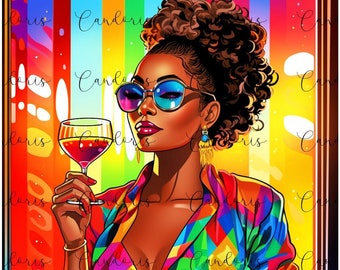 Black Woman Diva PNG - Coffee Cutie PNG - Clear Path1 Trending Digital
