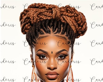 Black Woman Diva Digital Download PNG, Braided Diva PNG - Clear Path1 Digital Download