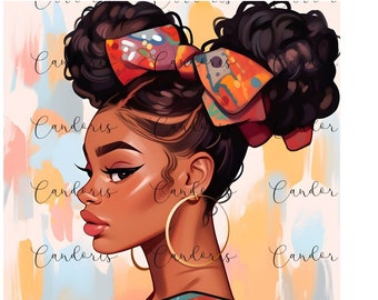 Side-eye Diva PNG Digital Download - African American Girl - African American Girl