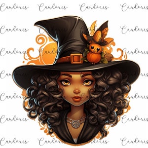 Halloween African American Witch PNG – Diva Witch Designs (Digital Download)