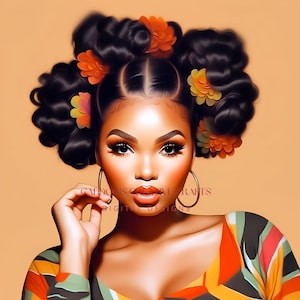 Diva Afro-Americana Digital Download PNG - Deusa - Linda Diva - Black Girl Magic