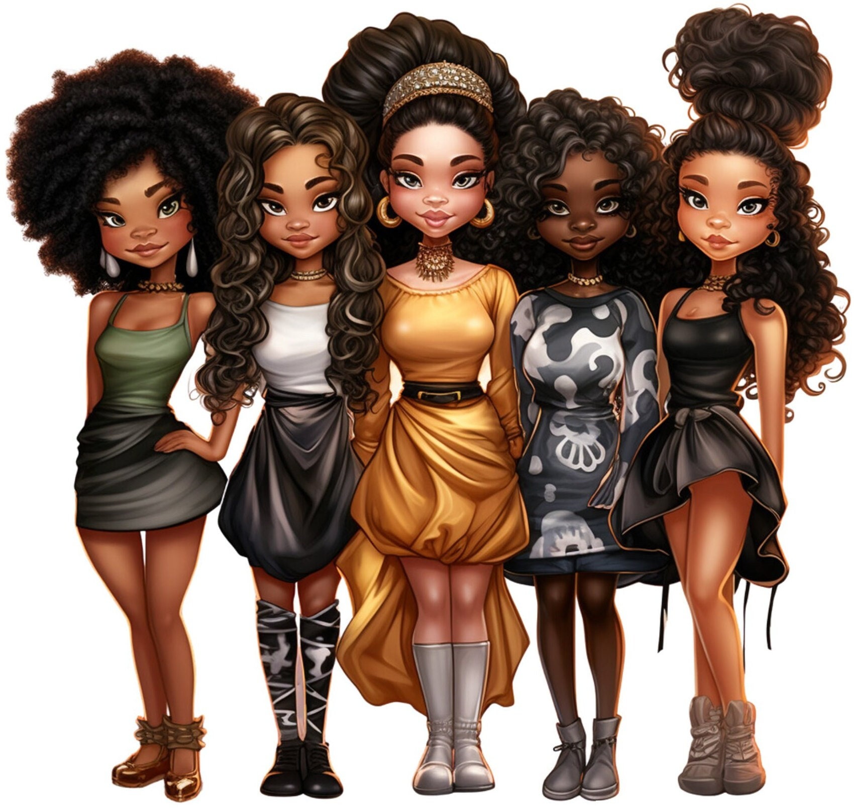 5-beautiful-black-divas-royalty-png-design-download-haute-couture