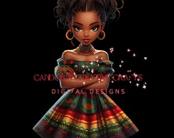 Black History Diva PNG Digital Download - African American Girl - Black Girl Magic, Sublimation, T-shirt Design