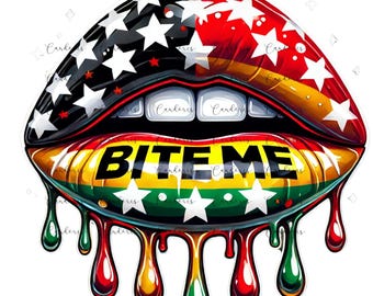 Pan African Lips PNG | "Bite Me" Diva Design (Digital Download)