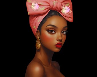 Turban Divas PNG Digital Download, African American Women, Afro-American T-Shirt Design, Black Girl Magic, Black Art