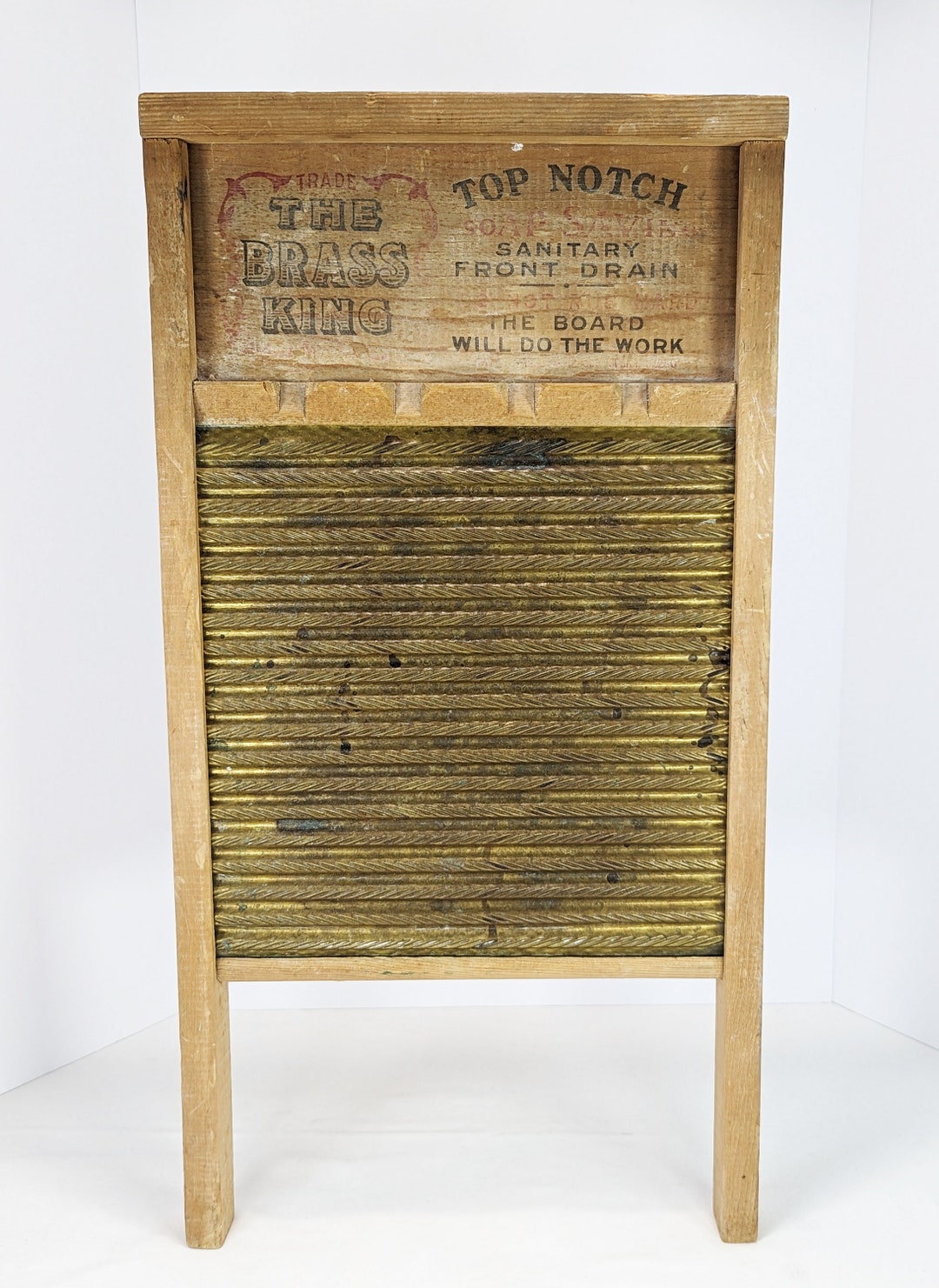 Vintage Full Sized Antique Washboard Made in USA by the Brass Etsy