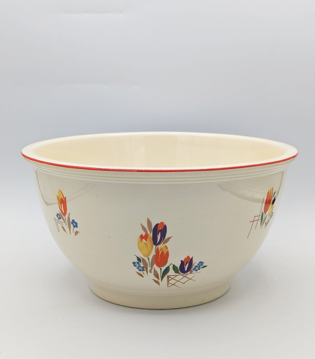 Vintage Kitchen Kraft Homer Laughlin China Oven Serve USA Tulip Decal ...