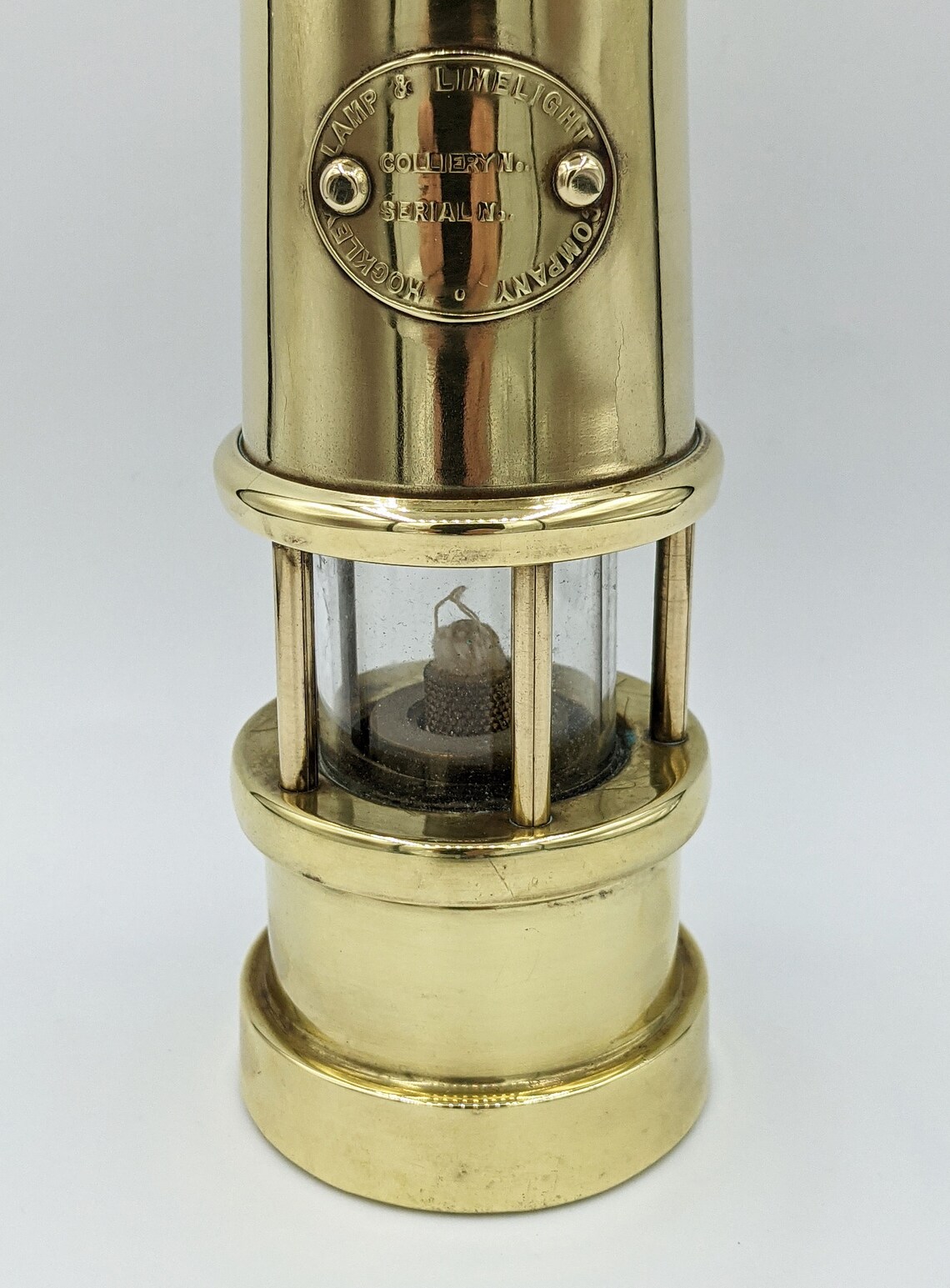 Vintage Brass Oil Lamp Welsh Miners Safety Lantern Davy Lamp Etsy