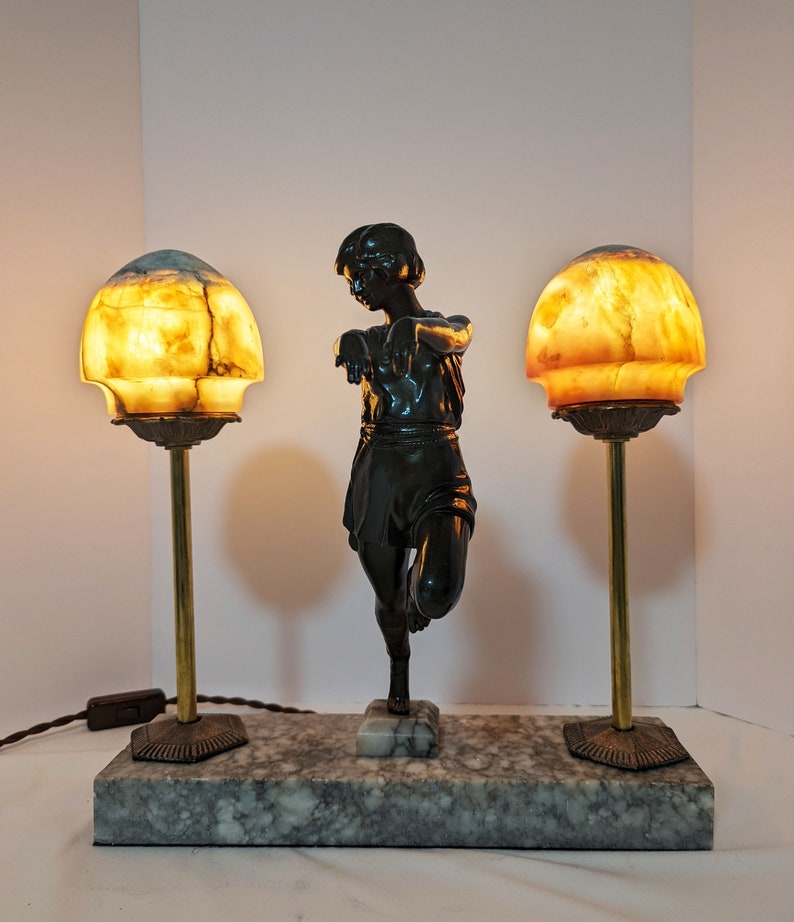 Antique Art Deco Electric Table Light Desk Lamp Display Etsy