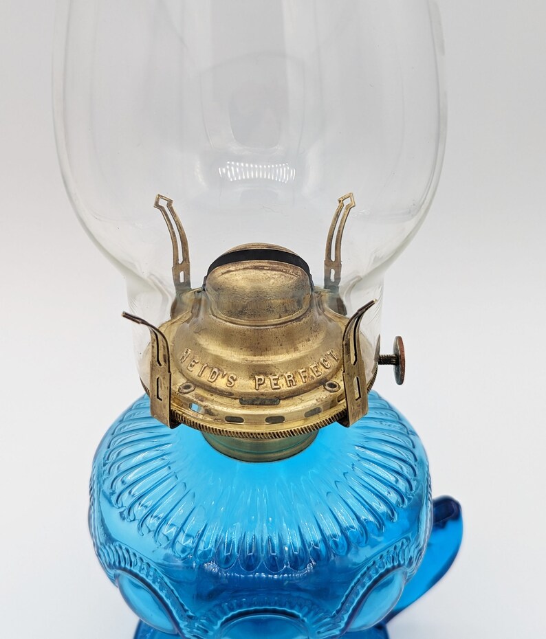 Buy Vintage Imperial Glass Blue Zipper Loop Kerosene Oil Lamp Online in India Etsy