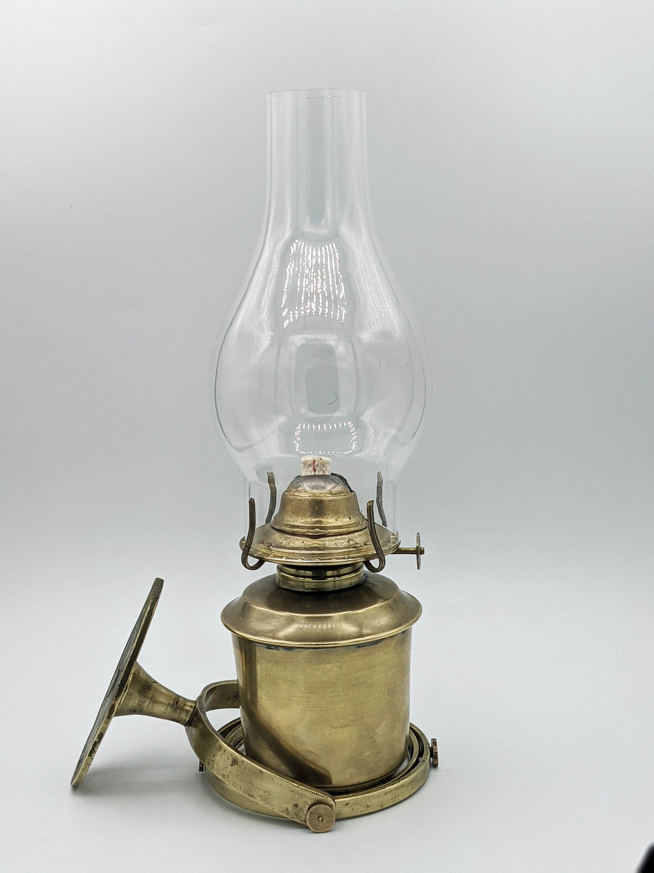 Vintage Nautical Gimbaled Brass Oil Lamp Ships Brass Oil Etsy