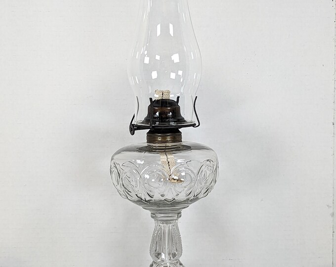 Antique Oil Lamp, Oil Lantern, Canadian Bullseye by the Dominion Glass