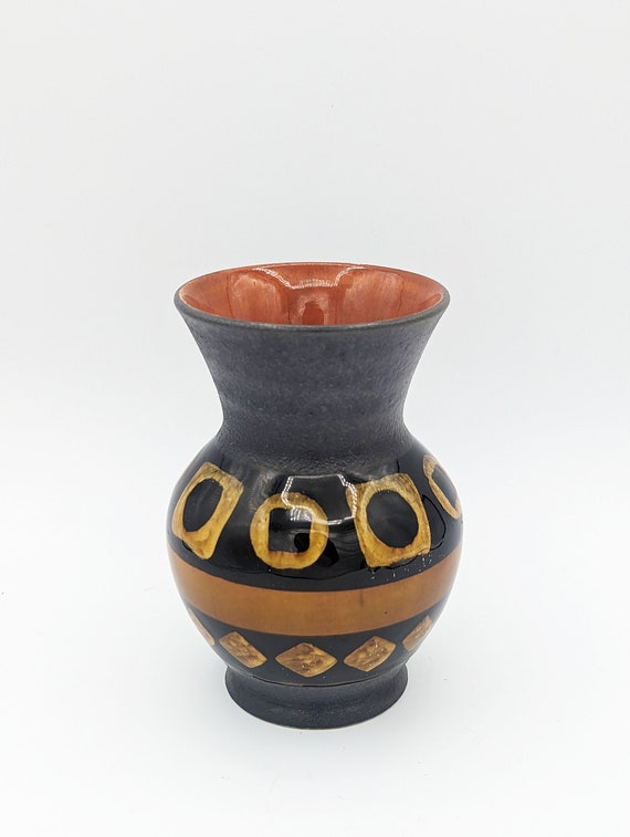 ドイツ Ü-Keramikの花瓶】ヴィンテージ 354 北欧陶器 アンティーク