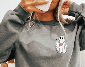 Womens Halloween Sweatshirt, Ghost Halloween Sweatshirt, Stay Spooky, Ghost Sweatshirt, Halloween Shirt, Retro Halloween Sweatshirt