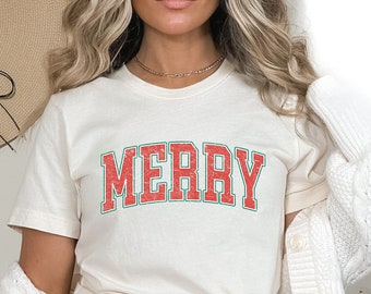 Retro Christmas Sweatshirt, Christmas shirt for Women, Holiday Sweater, Merry Christmas Sweatshirt, Vintage Christmas Sweatshirt