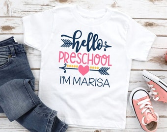 preschool outfit, cute preschool shirt, first day of school shirt, preschool customized tee, distance learning tee, preschool t-shirt, shirt