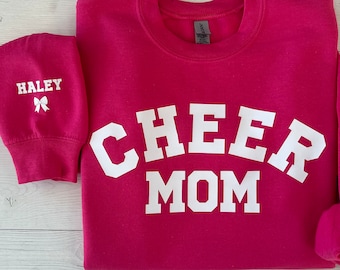 Personalized Cheer mom sweatshirt, Customized Cheer Mom sweater, Competition cheer mom shirt, gift for cheer mom, cheer mom with name