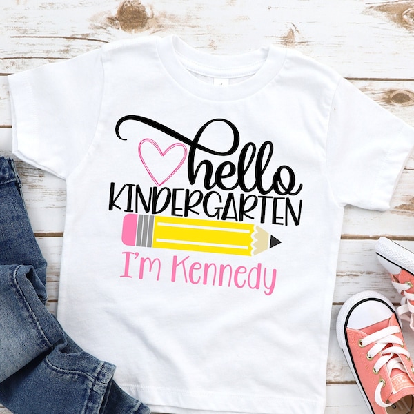 Kindergarten outfit, hello kindergarten shirt, first day of school shirt, Kindergarten tee, announcement Kindergarten tee, kindergarten tee