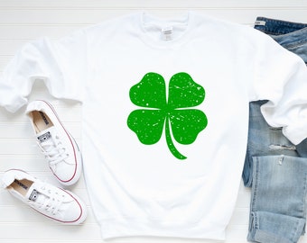 St. Patrick's Day Shamrock Sweatshirt, Lucky Clover Tee