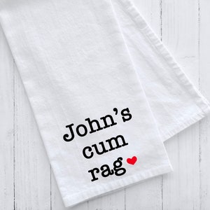 Cum Rag Vag Rag Set, His and Hers Towel Set, Gift for Him, Gift