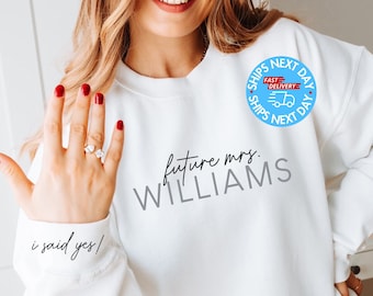 Engagement gift, future mrs sweatshirt, new mrs sweatshirt, bride to be gift, custom bridal gift, bride t-shirt, future mrs tee, future mrs