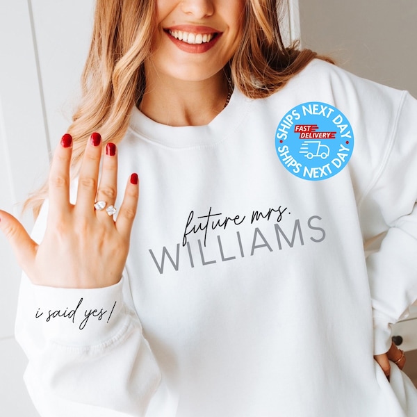 Engagement gift, future mrs sweatshirt, new mrs sweatshirt, bride to be gift, custom bridal gift, bride t-shirt, future mrs tee, future mrs