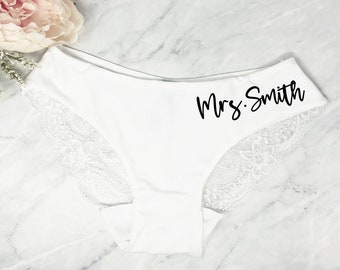 lace underwear, womens lace underwear, bride underwear, new mrs underwear, honey moon outfit, bridal shower gift set, gift for bride