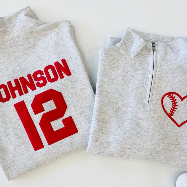 Womens Baseball Sweatshirt, Baseball Mom Sweater, Baseball Zip Up, Baseball Game Shirt, Baseball Sweatshirt with name, number, Embossed