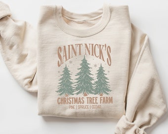 Christmas Sweater, Christmas Tree Sweatshirt, Womens Christmas Sweatshirt, Christmas Pajamas, Christmas Gift, Gift for Her, Tree Sweater